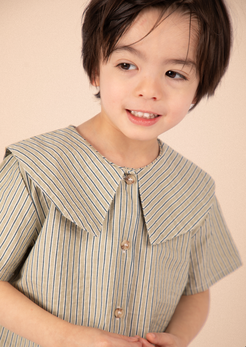 Chemise Lorette - Rayures menthe