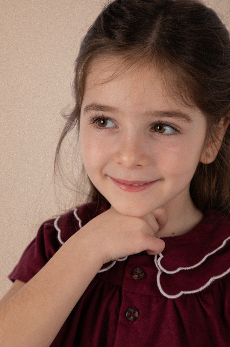 Blouse Carmen - Lin bordeaux