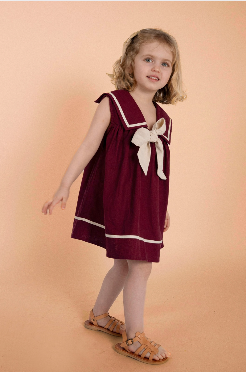 Robe Gabriella - Lin bordeaux