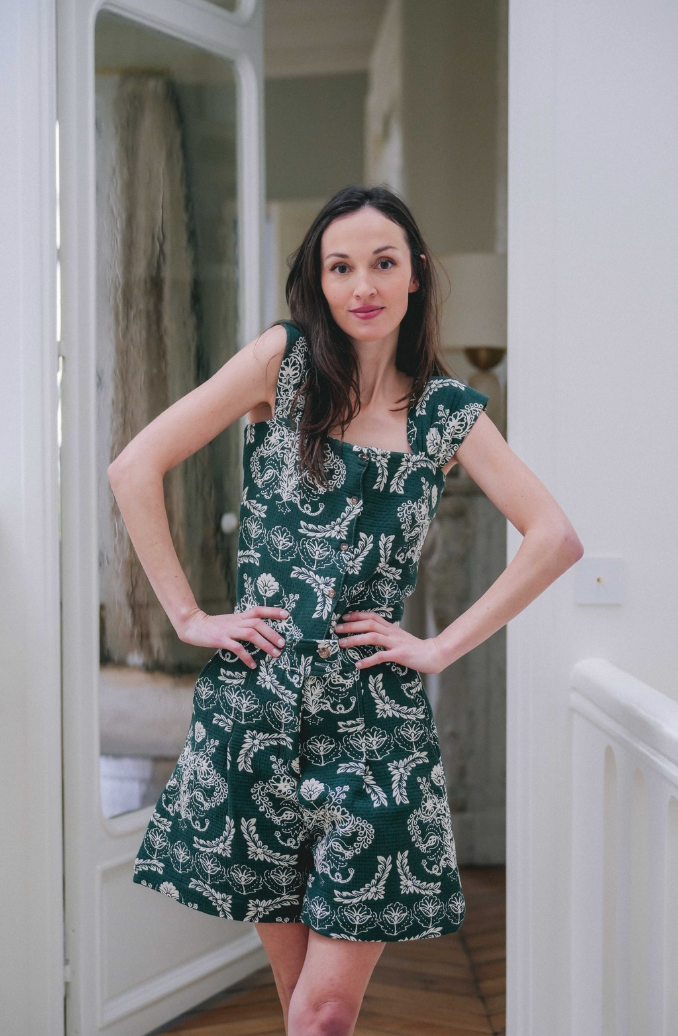 Short Gallia - Madame - Jacquard vert