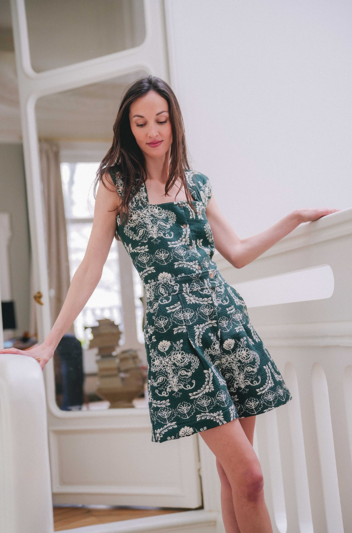 Short Gallia - Madame - Jacquard vert