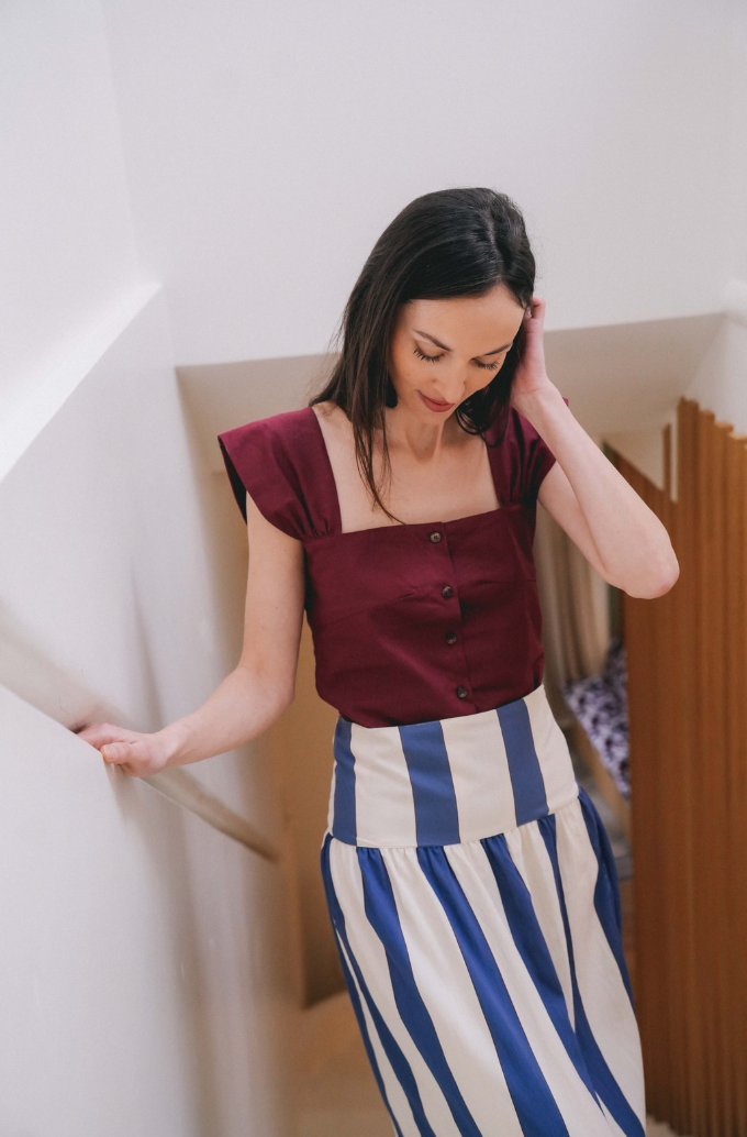 Top Cielo - Madame - Lin bordeaux