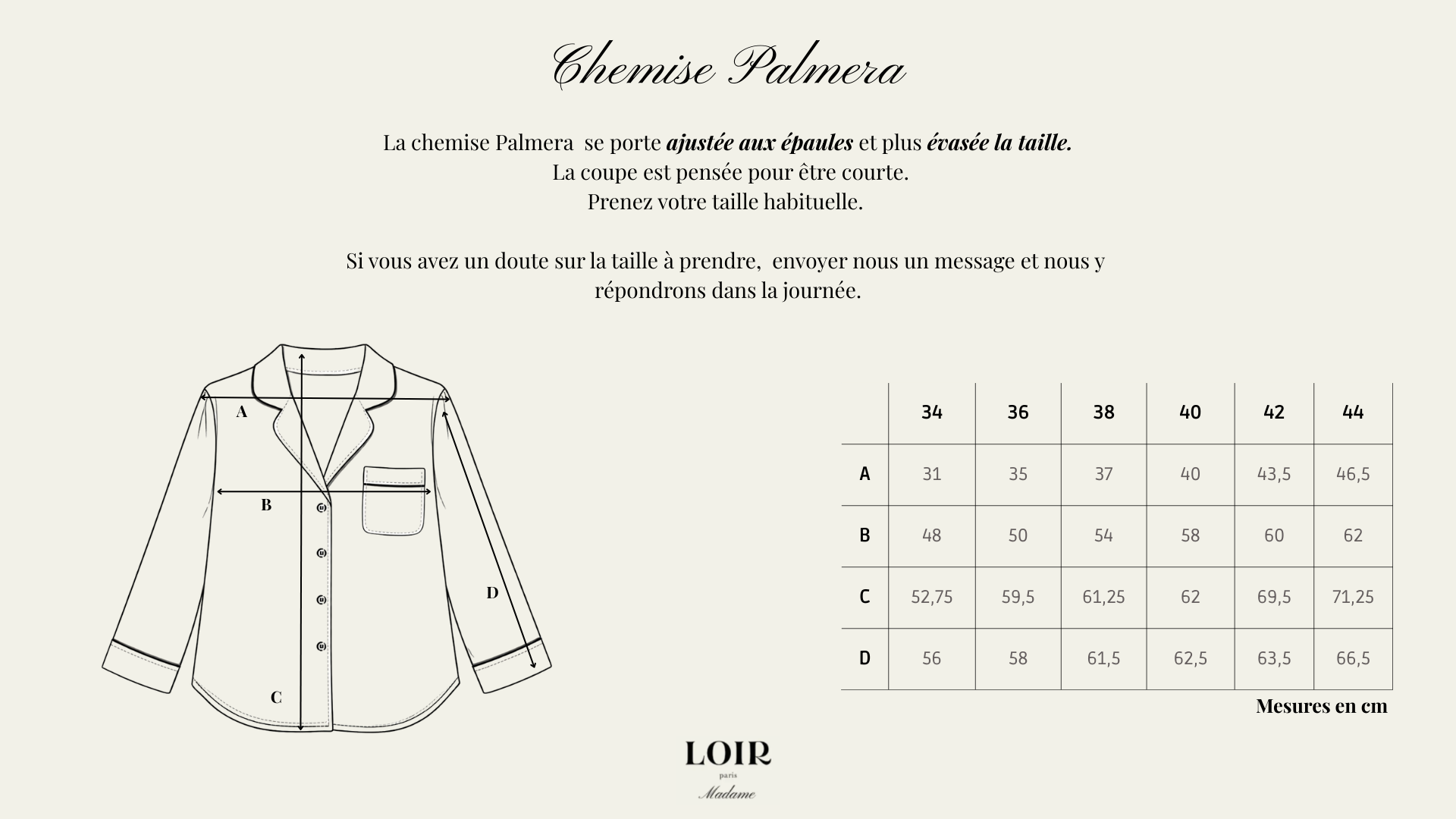 Chemise Palmera - Madame - écru