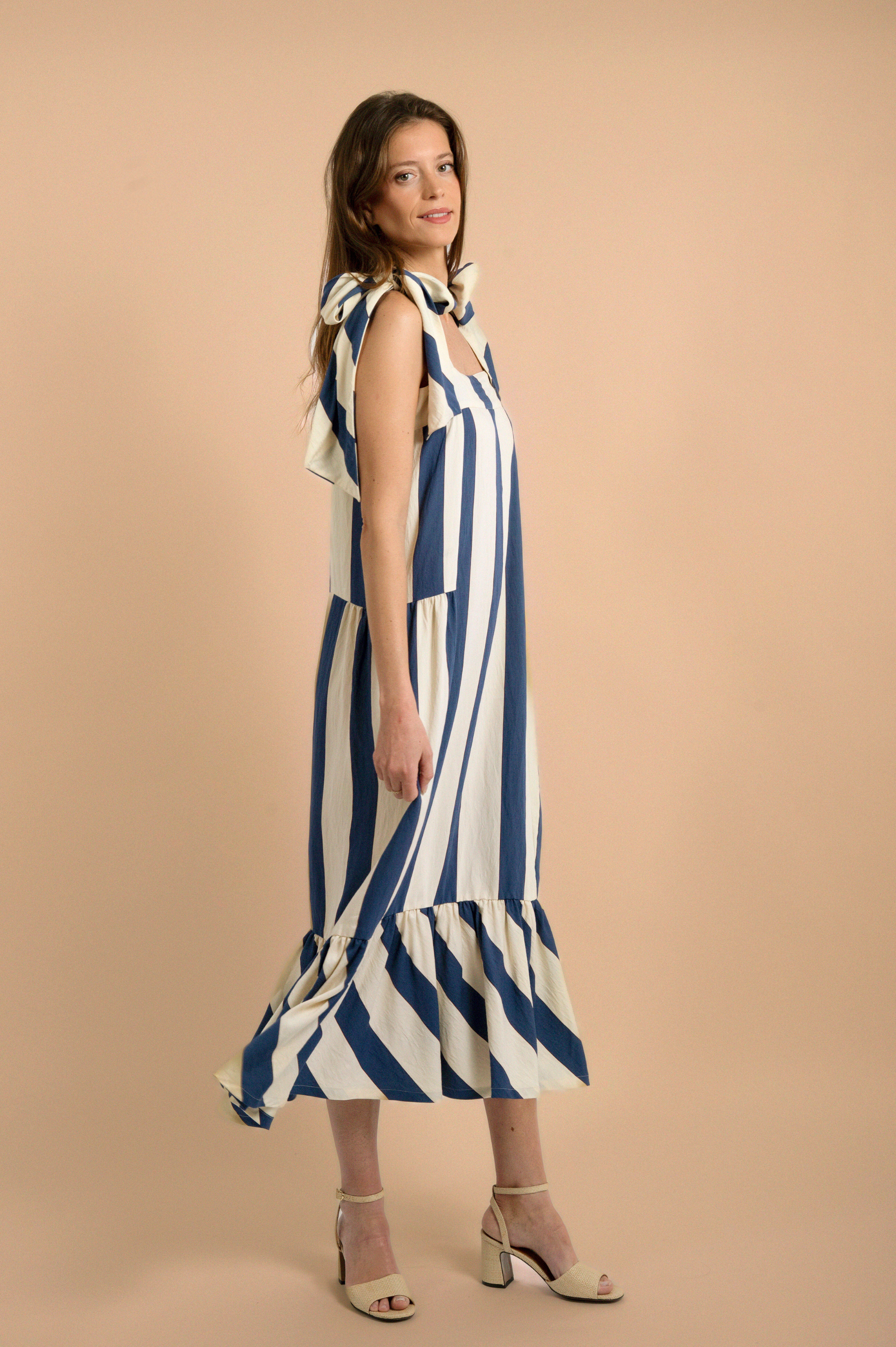 Robe Pina - Madame - Maxi rayures bleues