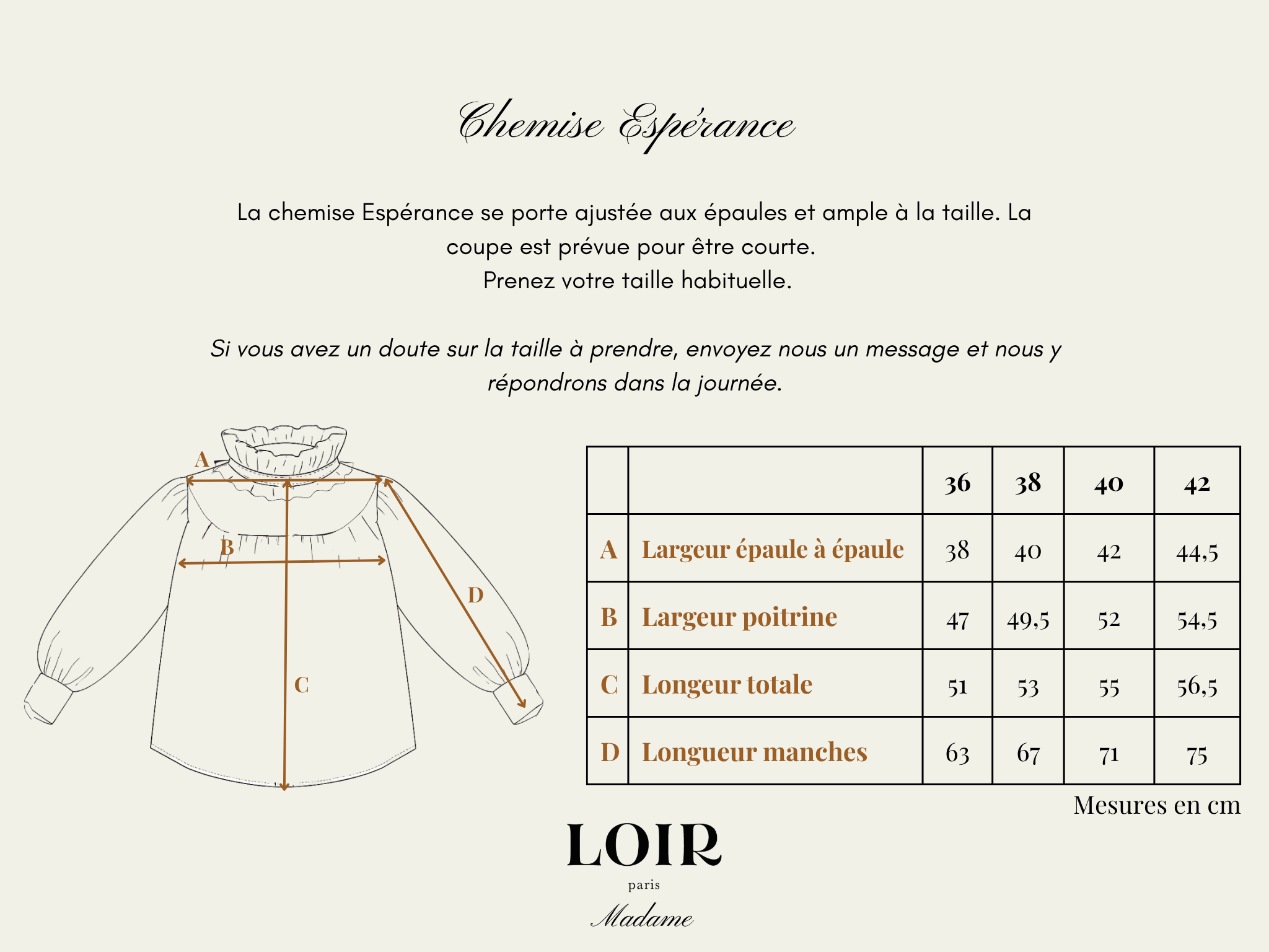 Blouse ESPERANCE - Pivoines