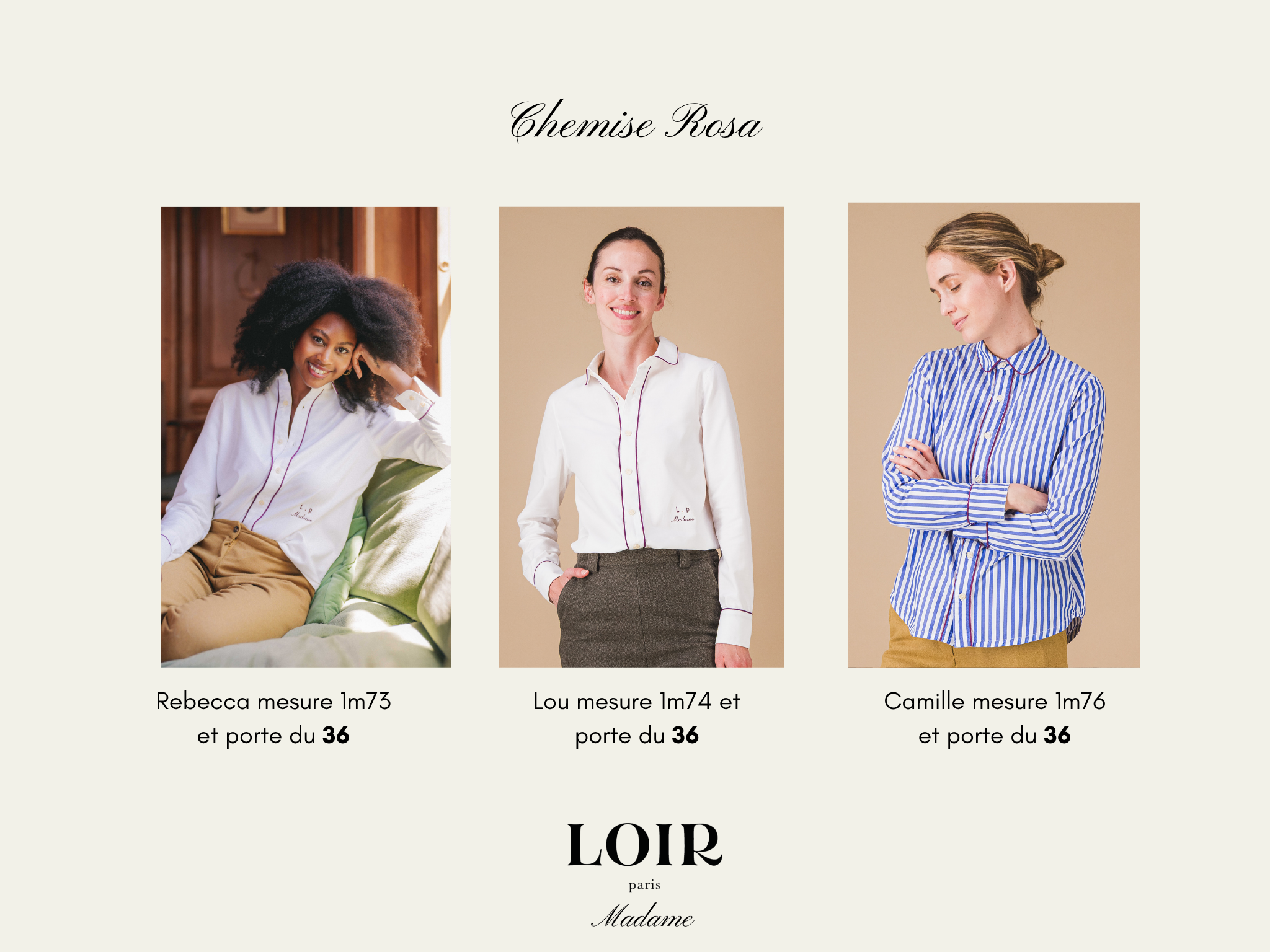 Chemise ROSA - Rayures bleues
