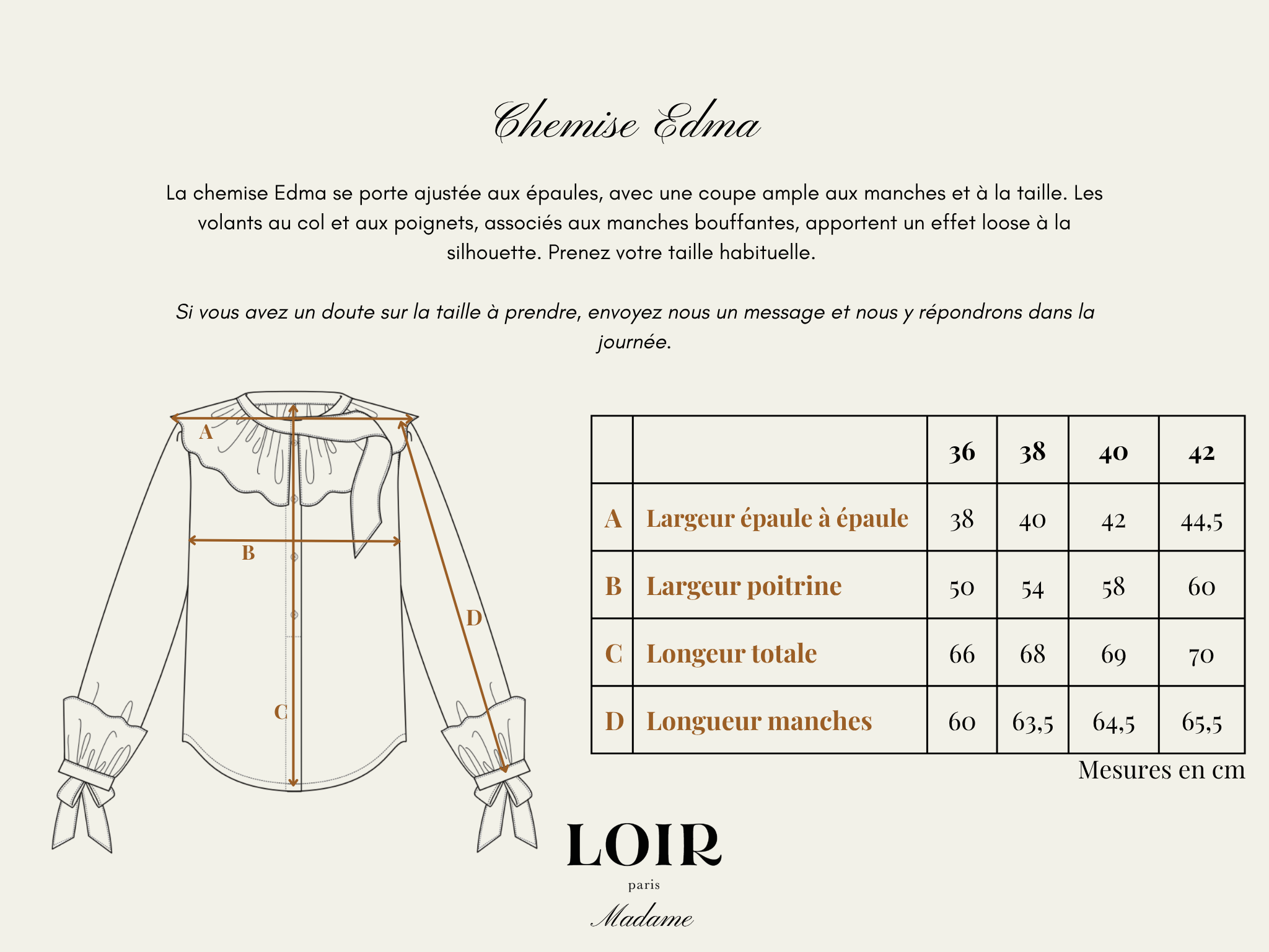 Chemise EDMA - Prune