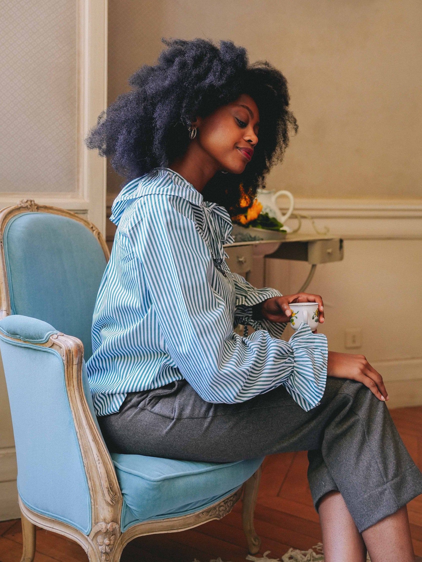 Chemise EDMA - Rayures vertes