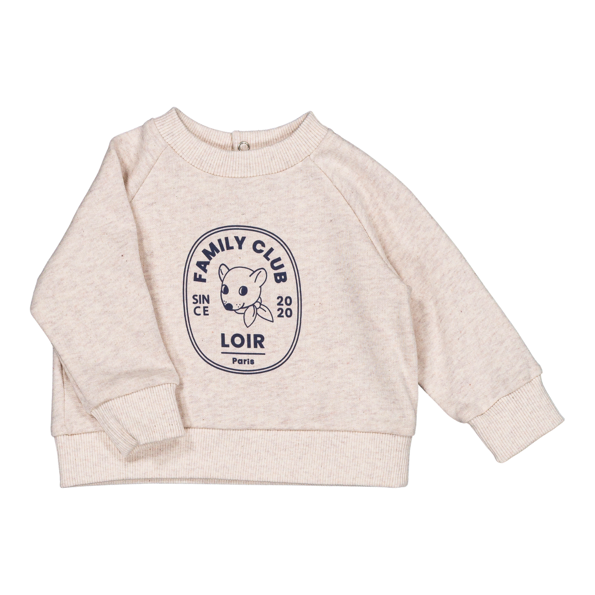 SWEAT CLUB - ECRU ET BLEU