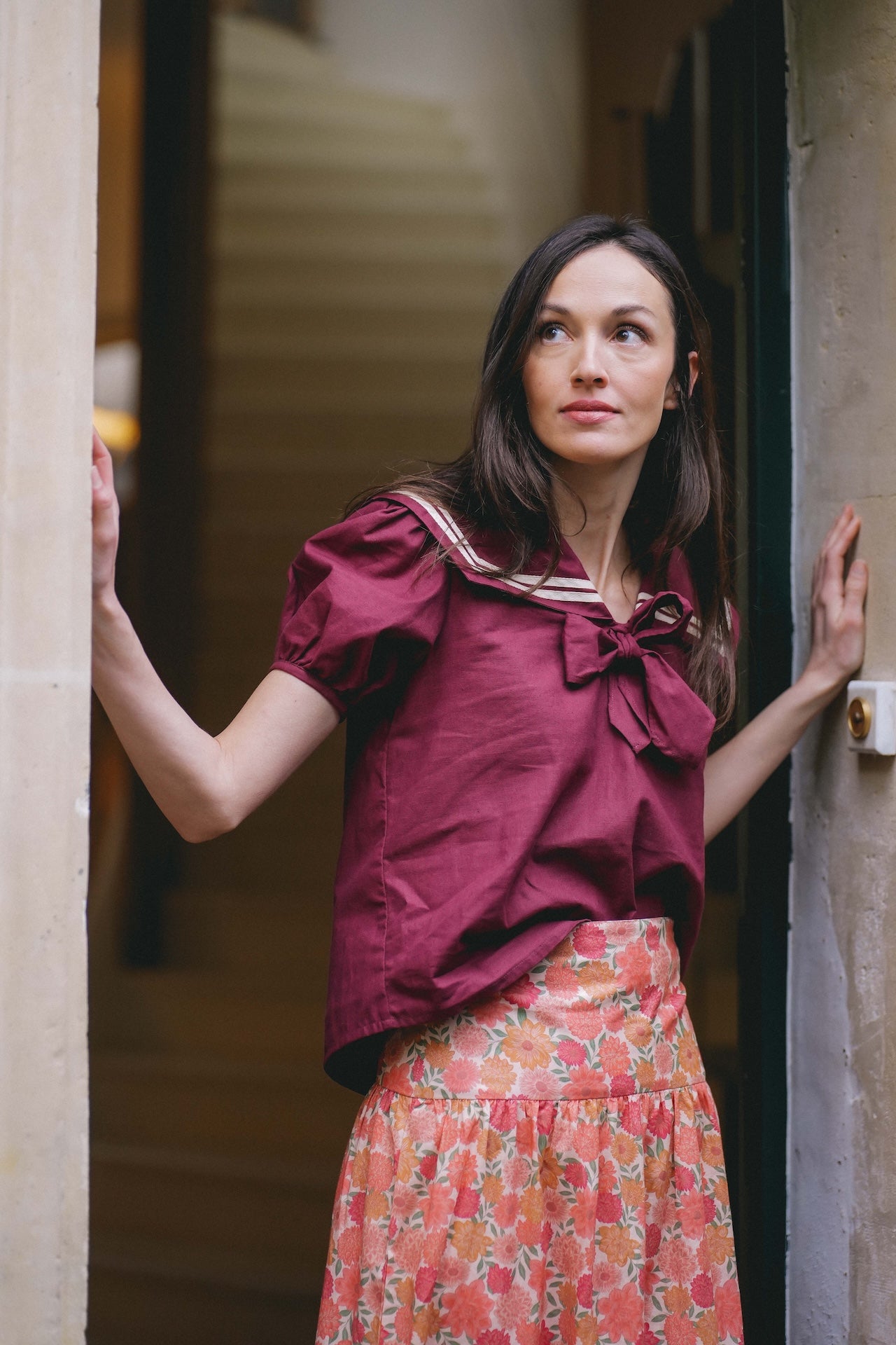 Blouse Viva - Madame - Lin bordeaux