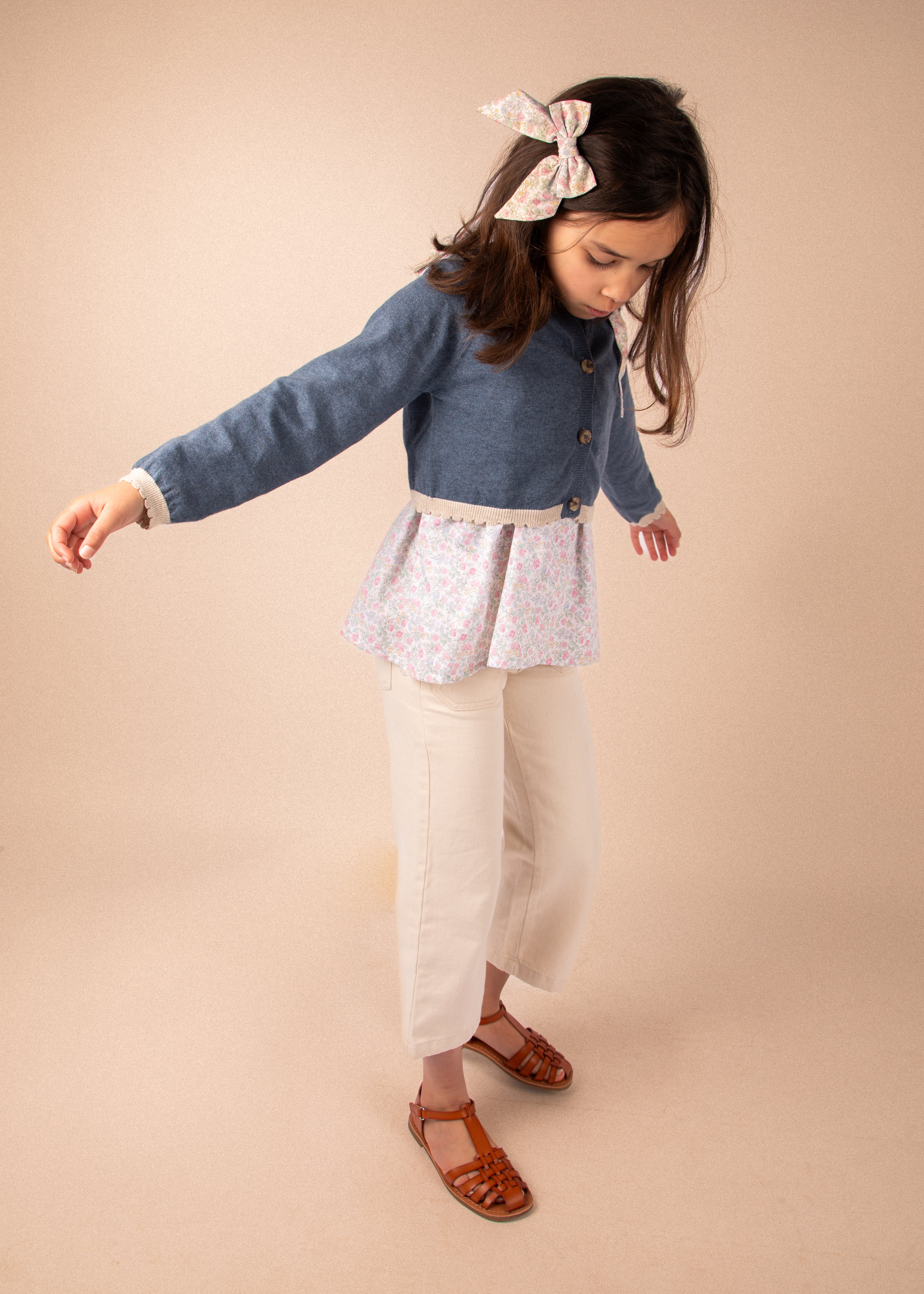 Barette Carlotta - Fleurs roses