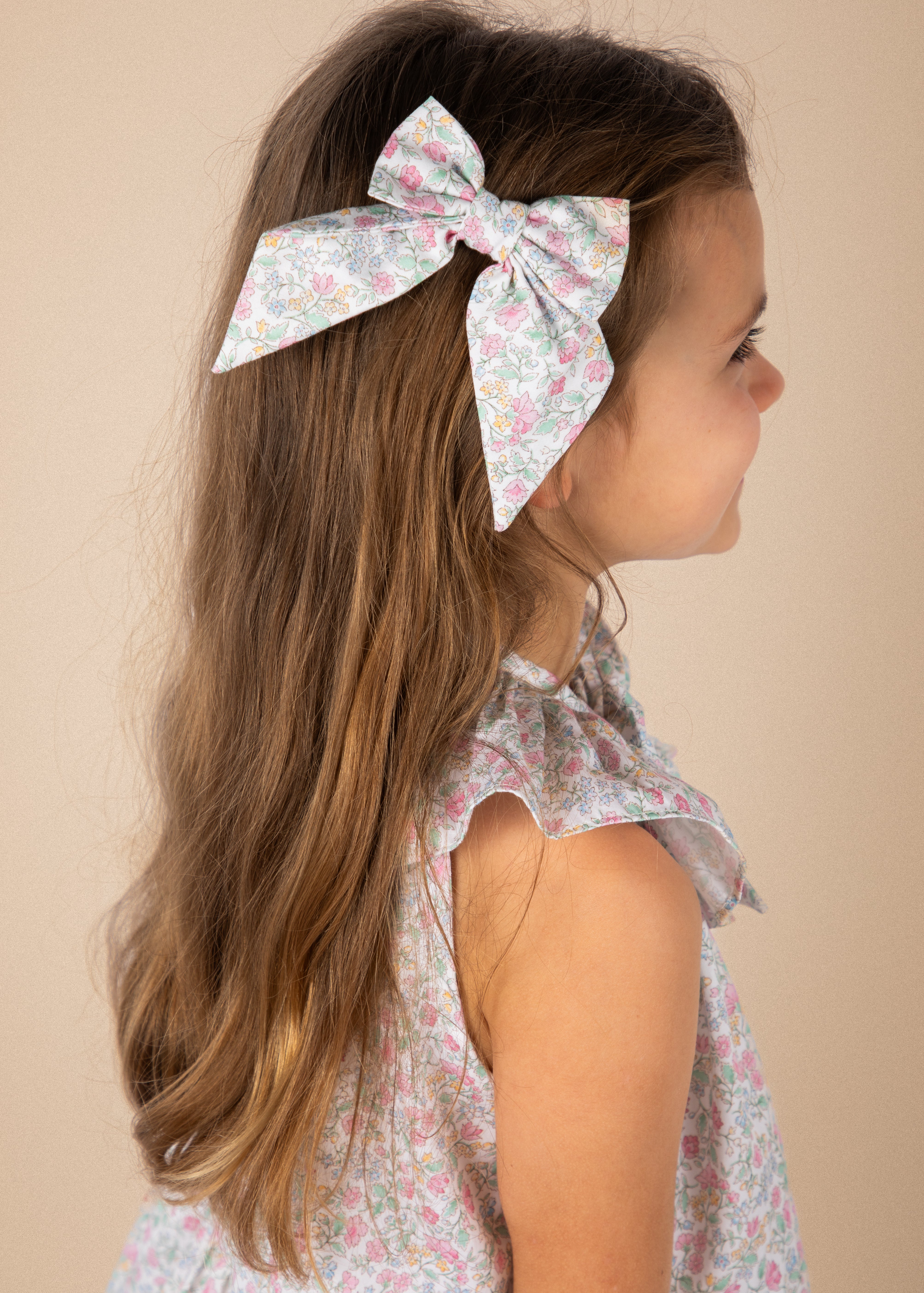 Barette Carlotta - Fleurs roses