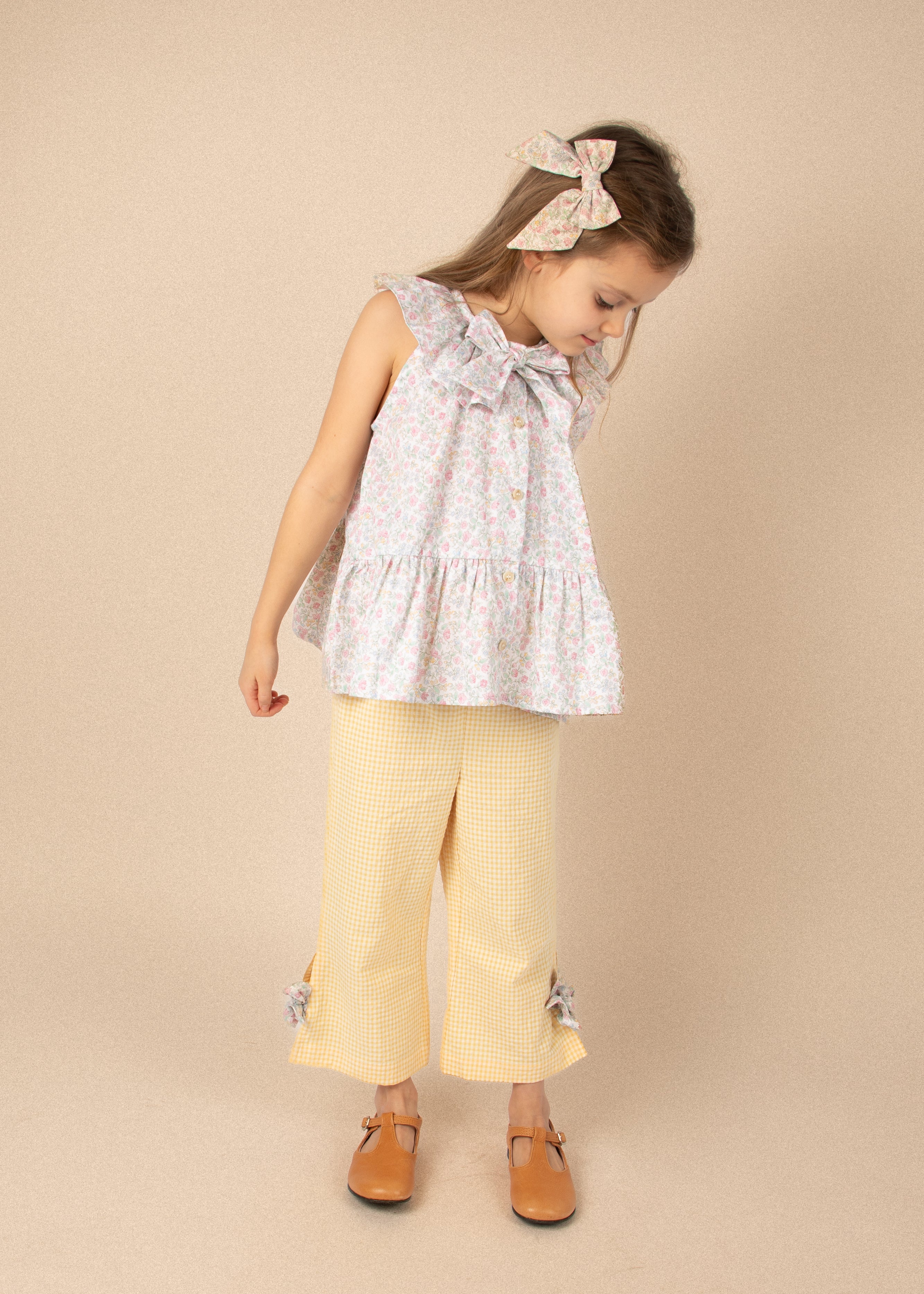 Pantalon Rafaela - Vichy jaune