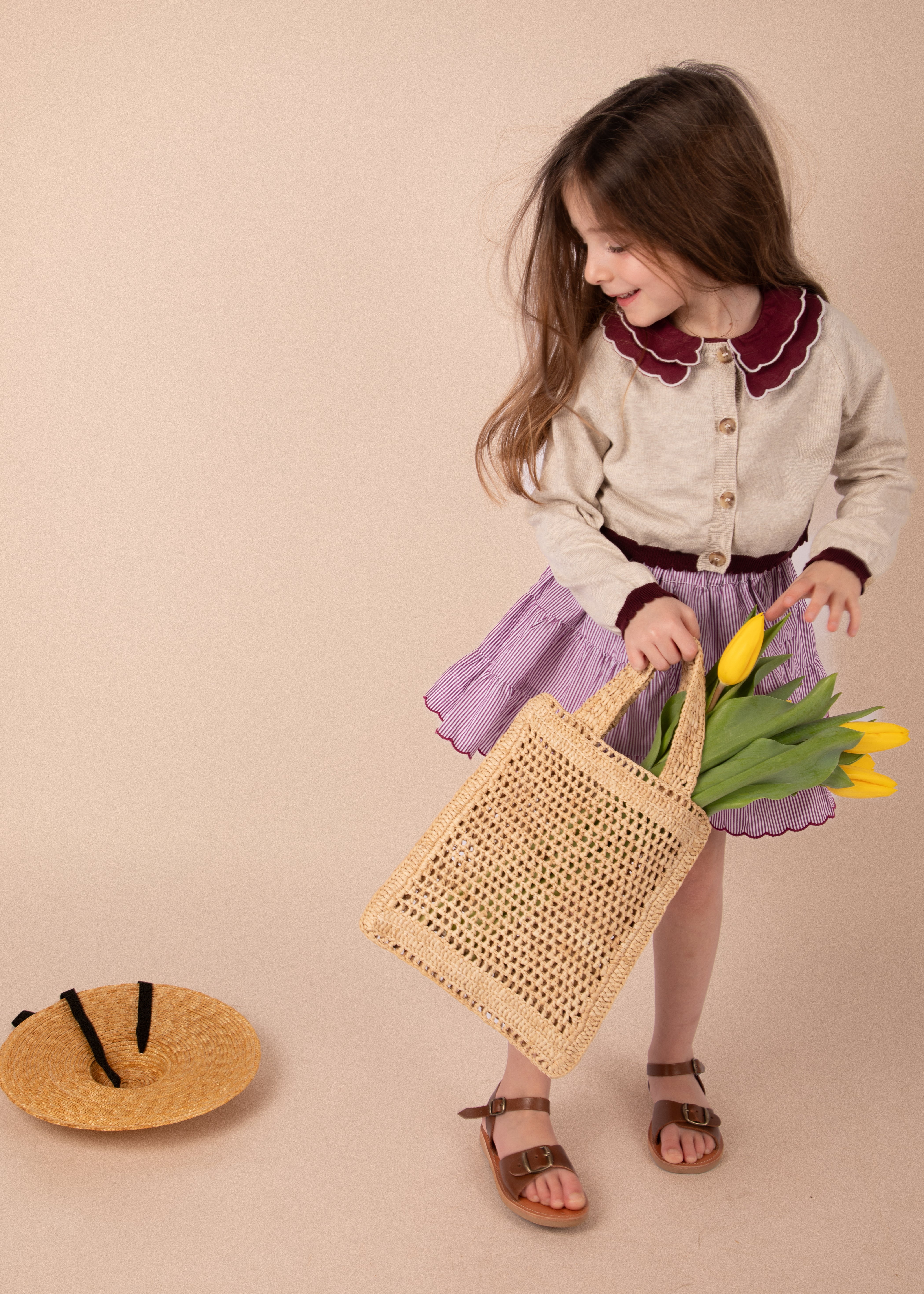 Blouse Carmen - Lin bordeaux