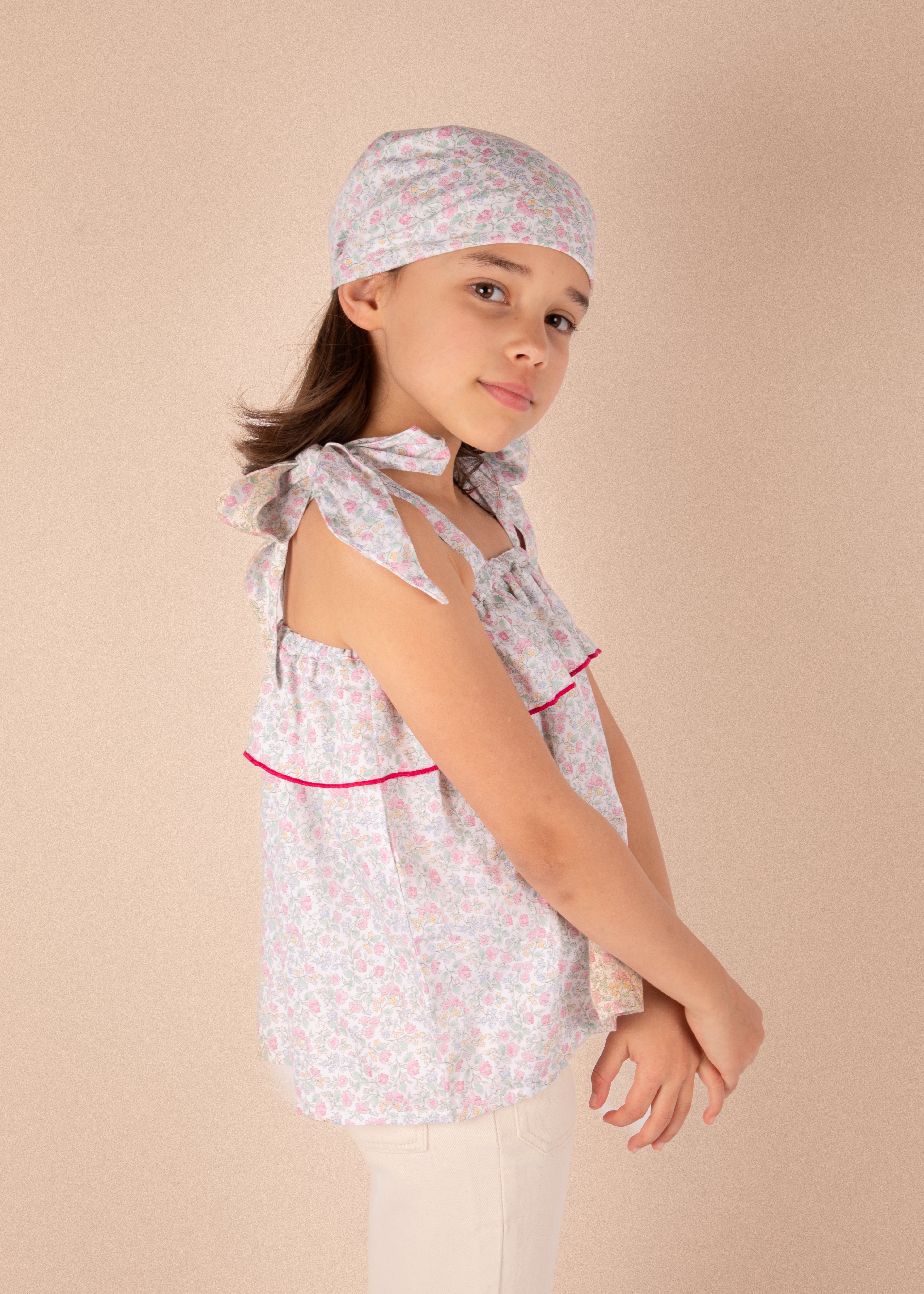 Blouse Castille - Fleurs roses