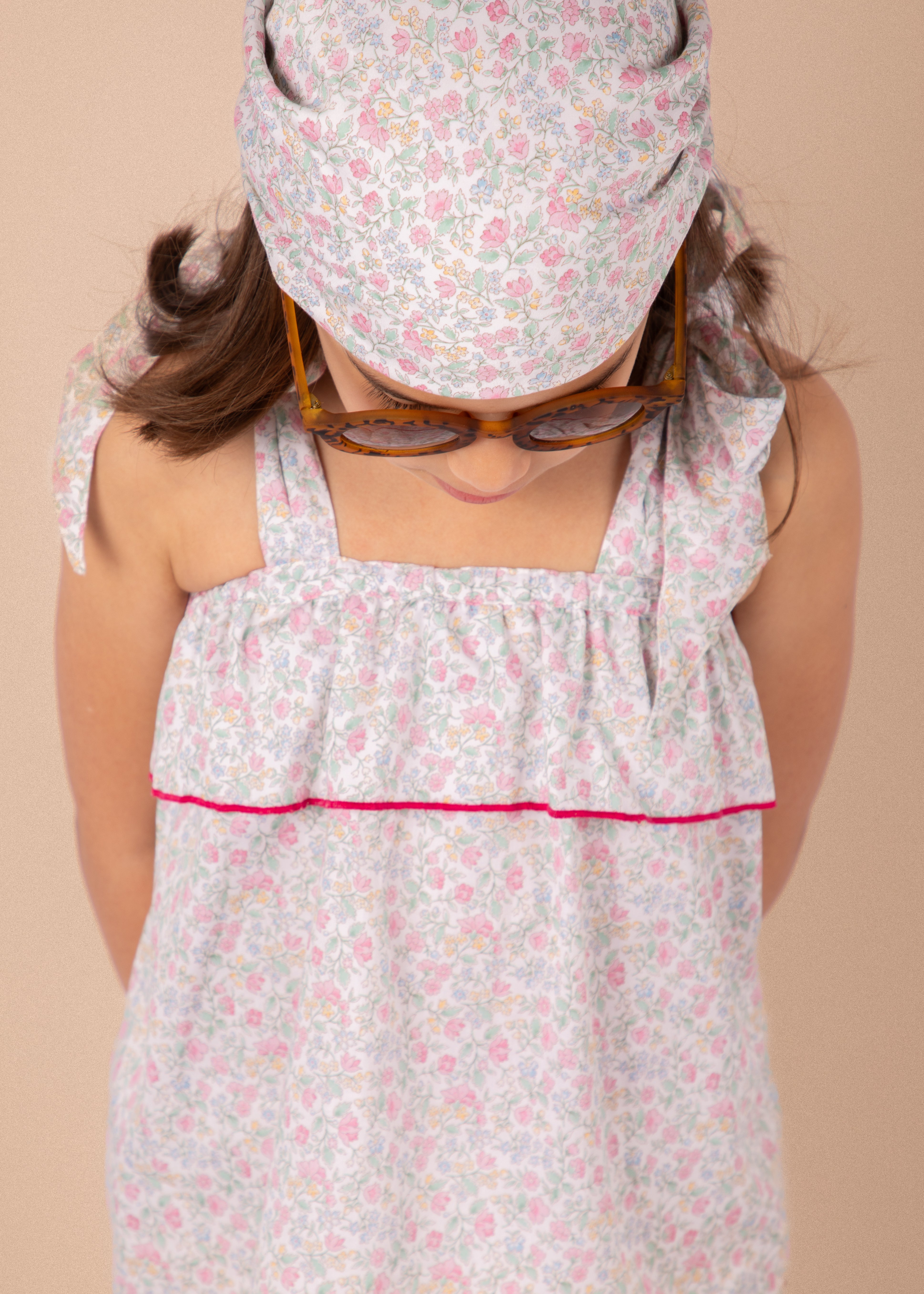 Foulard Alfred - Fleurs roses