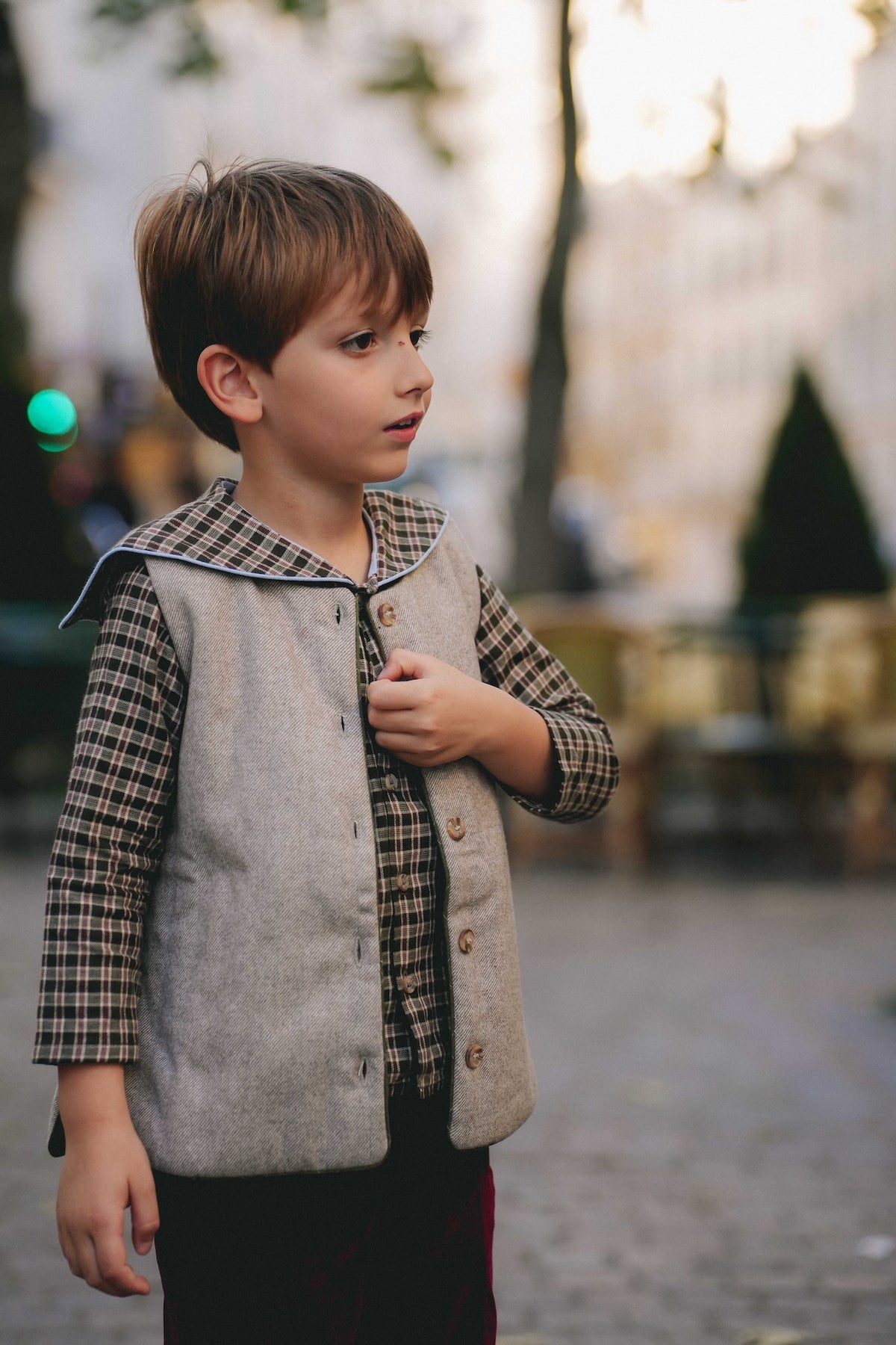 VESTE GABRIEL - CHEVRON BEIGE