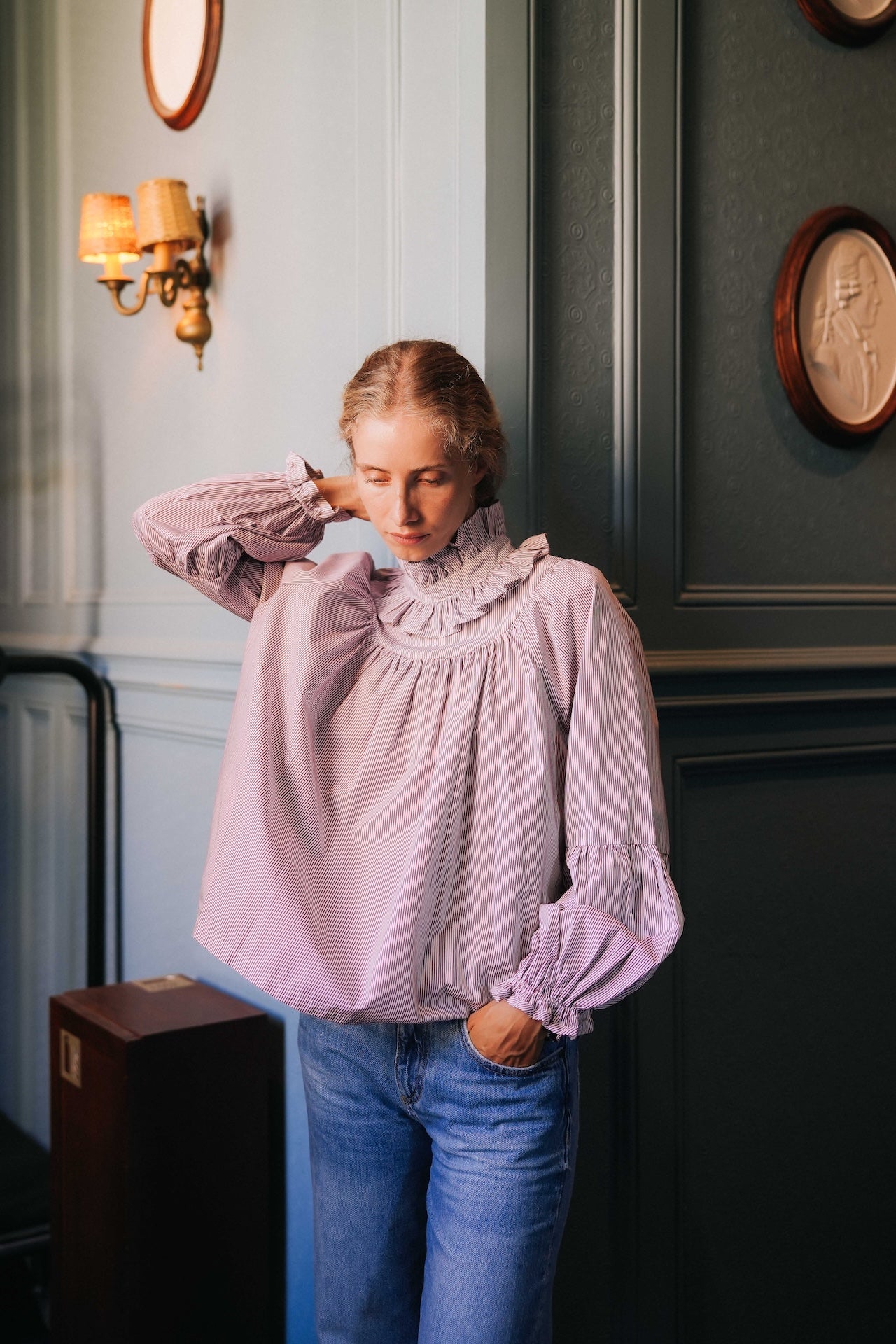 Blouse Esperance FEMME - Rayures Bordeaux