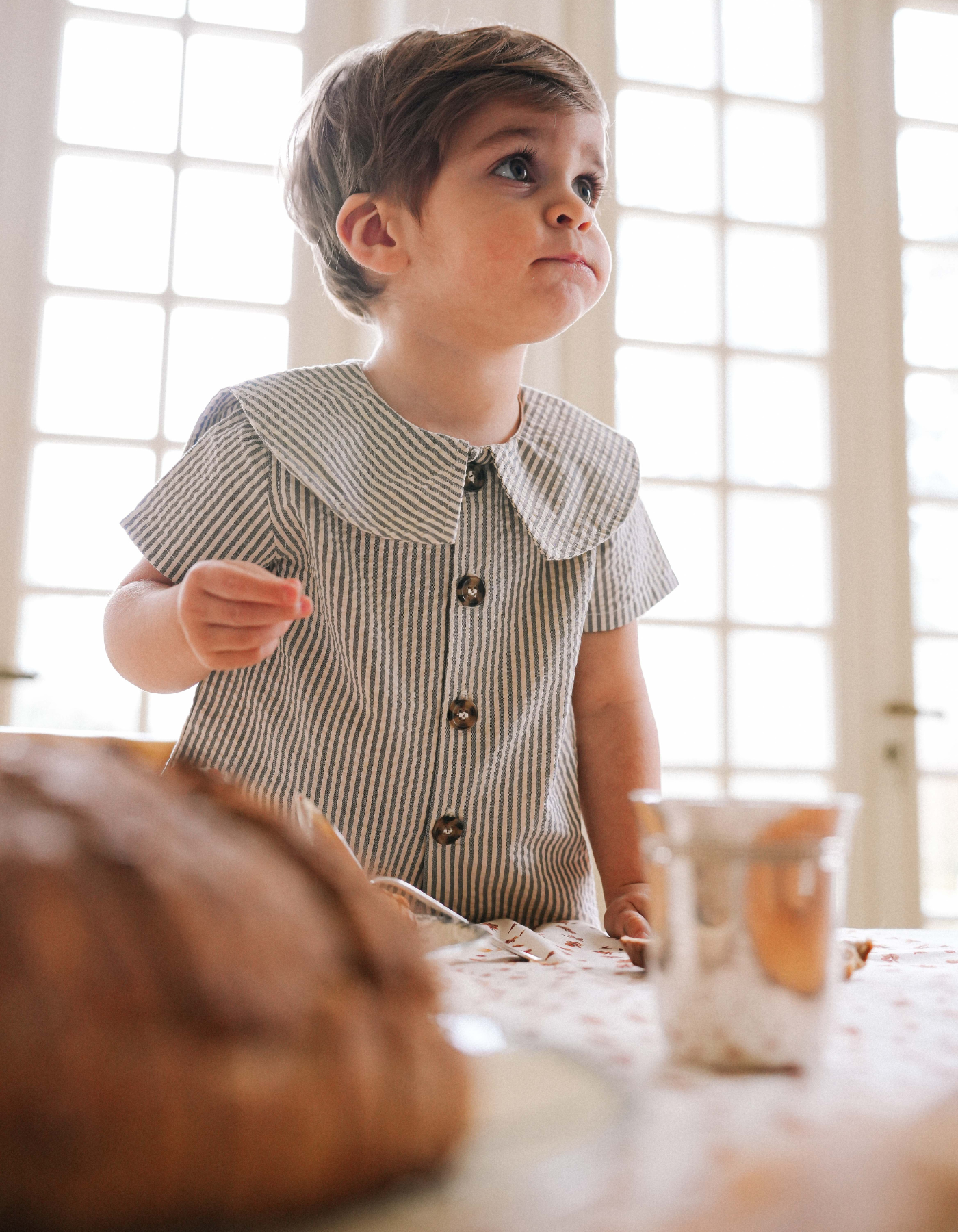 Chemise LORETTE - Fines rayures bleues