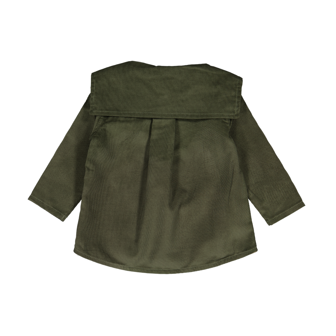 LORETTE shirt - Green velvet