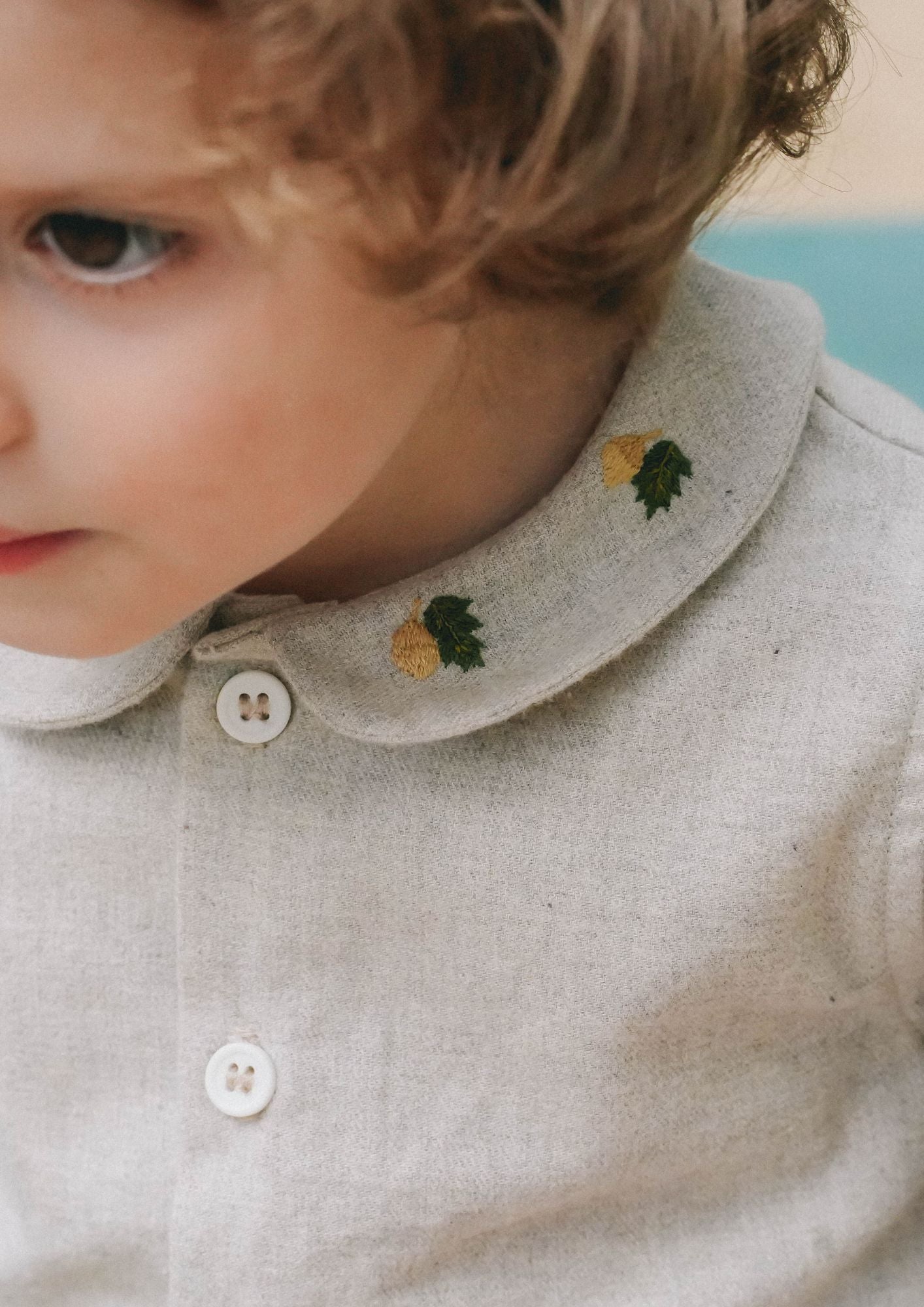 PAOLA embroidered shirt - Cream