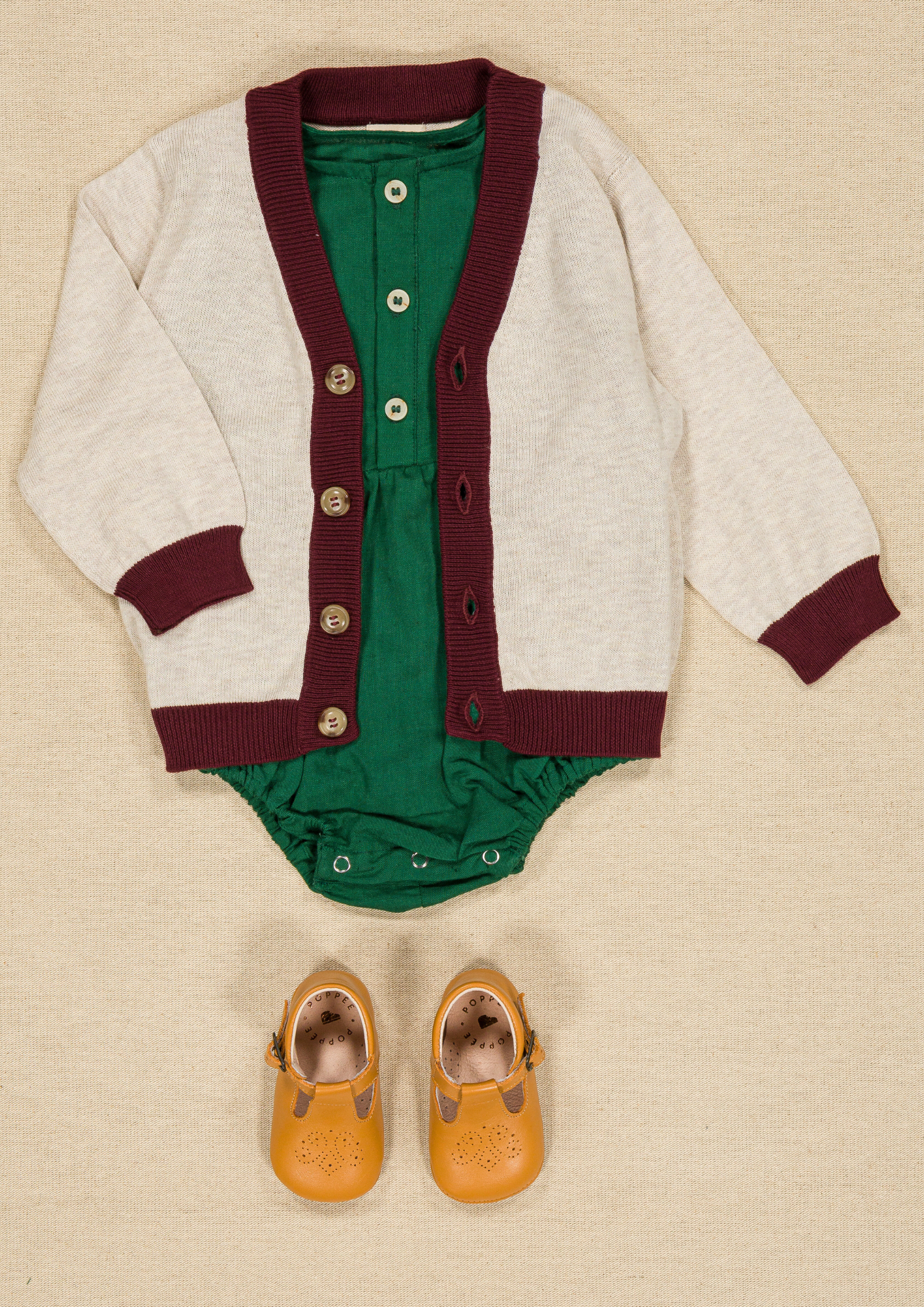 Barboteuse Pio - Lin vert eden