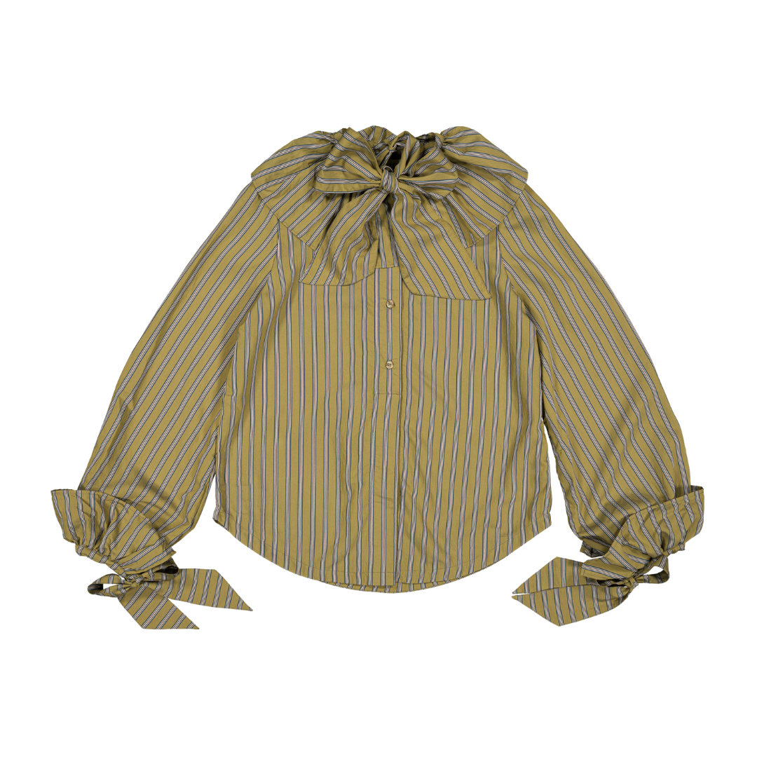 CHEMISE EDMA - Rayures olive