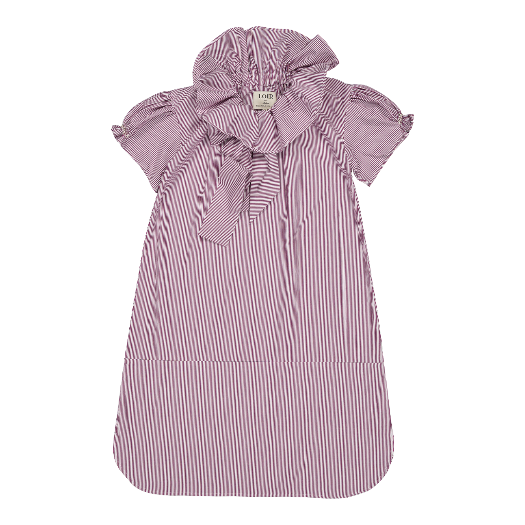 Robe Dulce - Madame - Rayures bordeaux