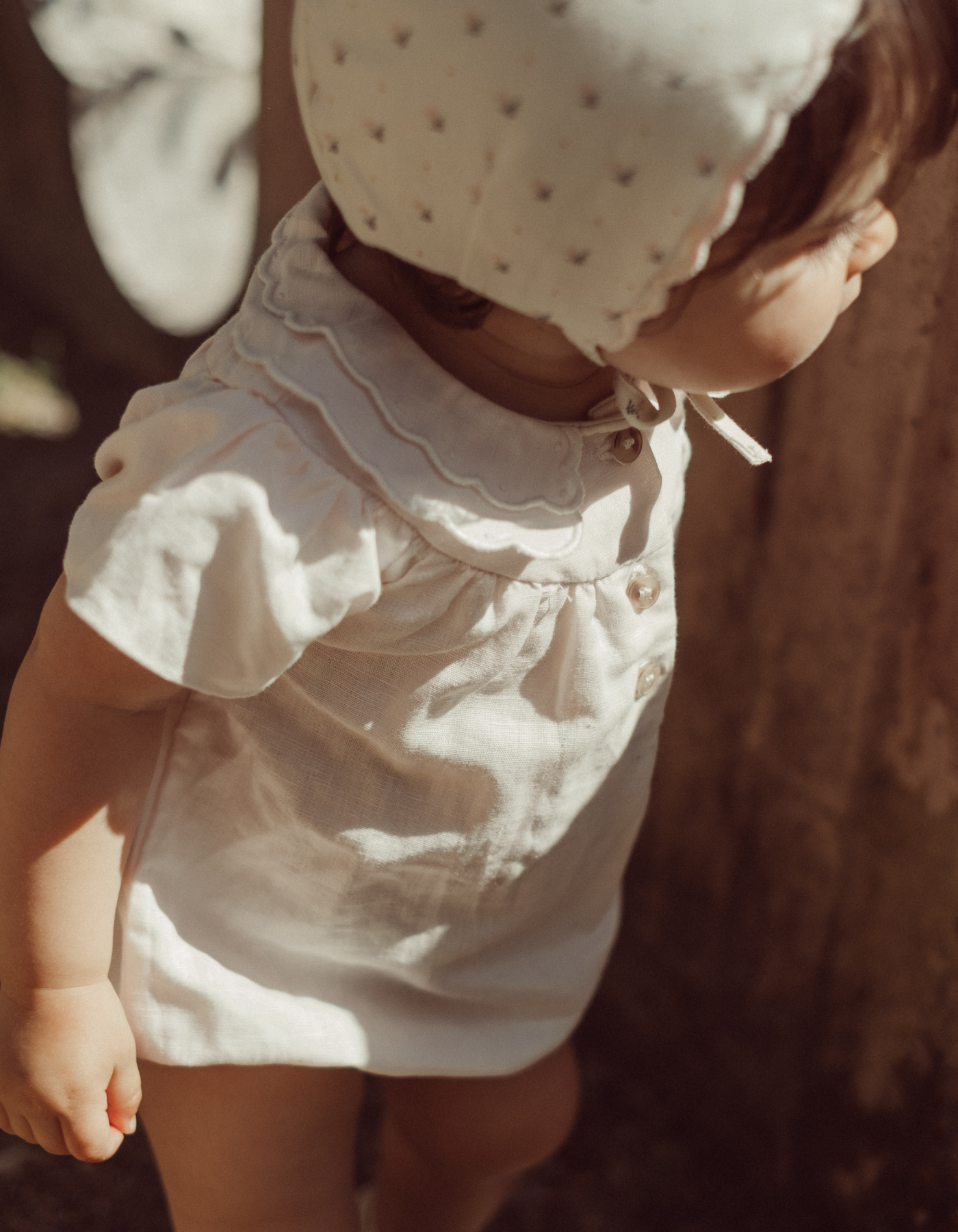 Barboteuse TOINETTE -  lin rose