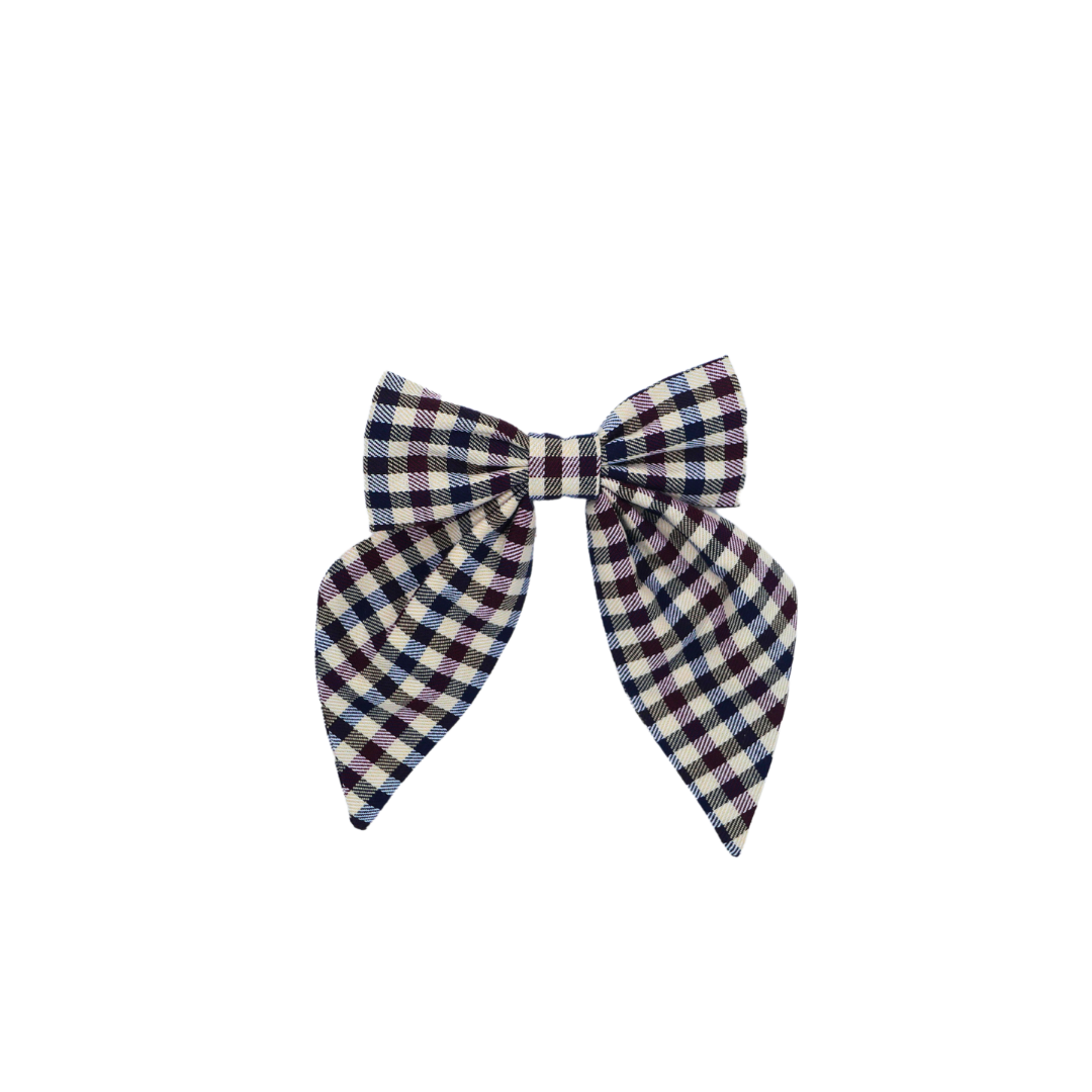 CARLOTTA barrette - Blue &amp; red gingham