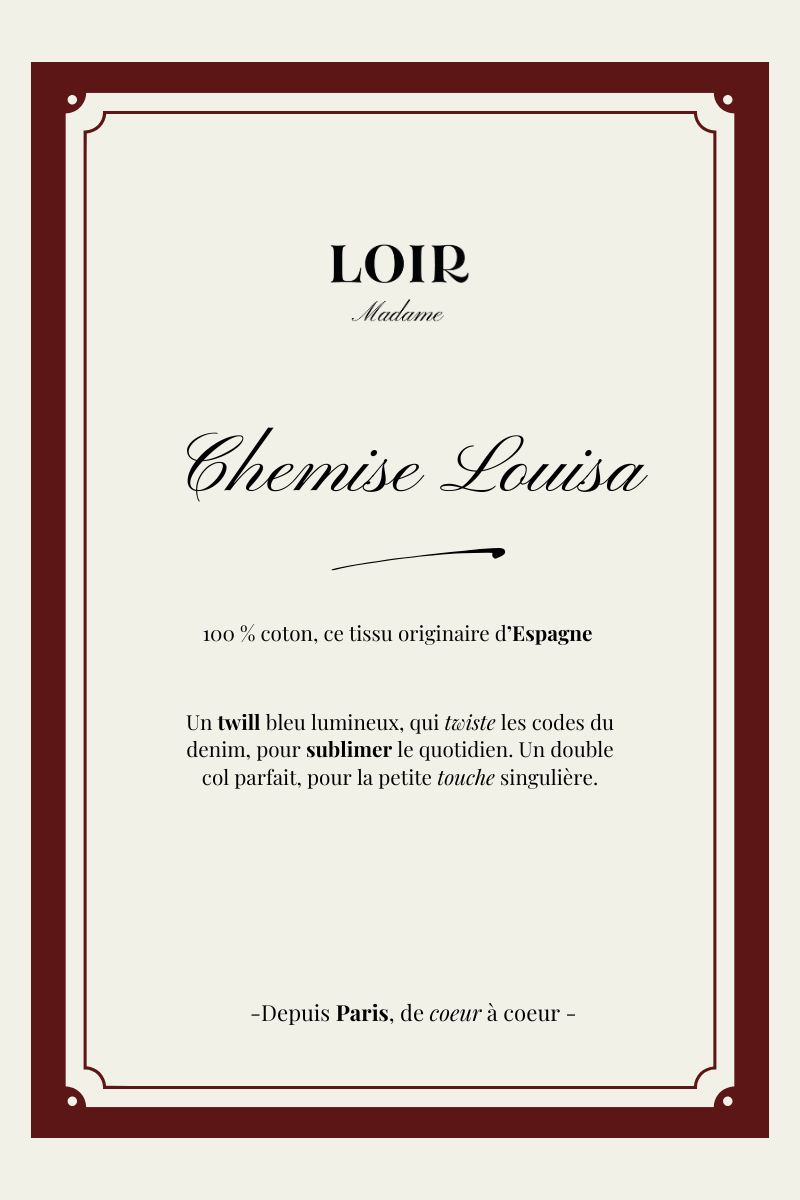 Chemise LOUISA - Twill bleu