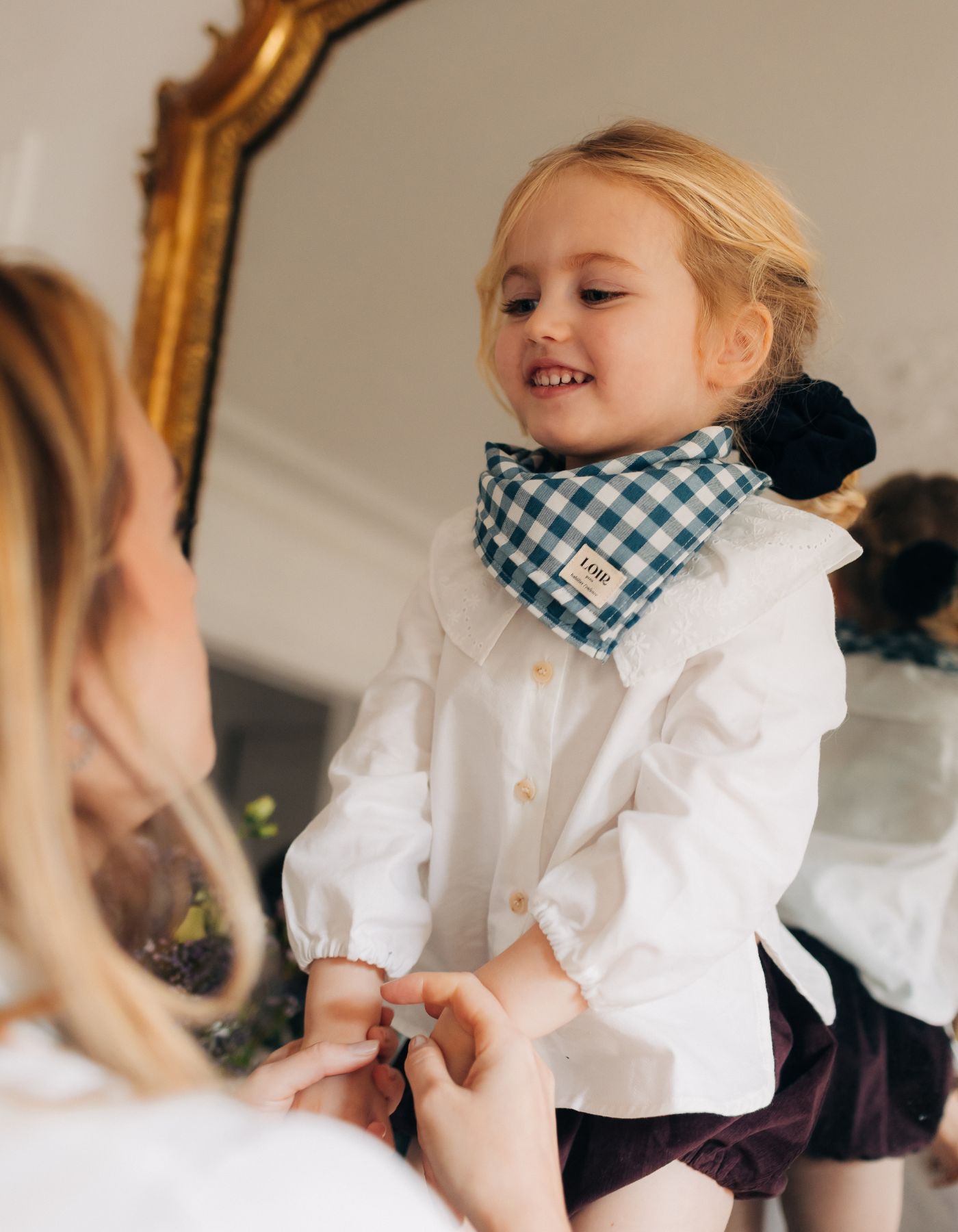 Foulard ALFRED - Vichy Bleu Canard