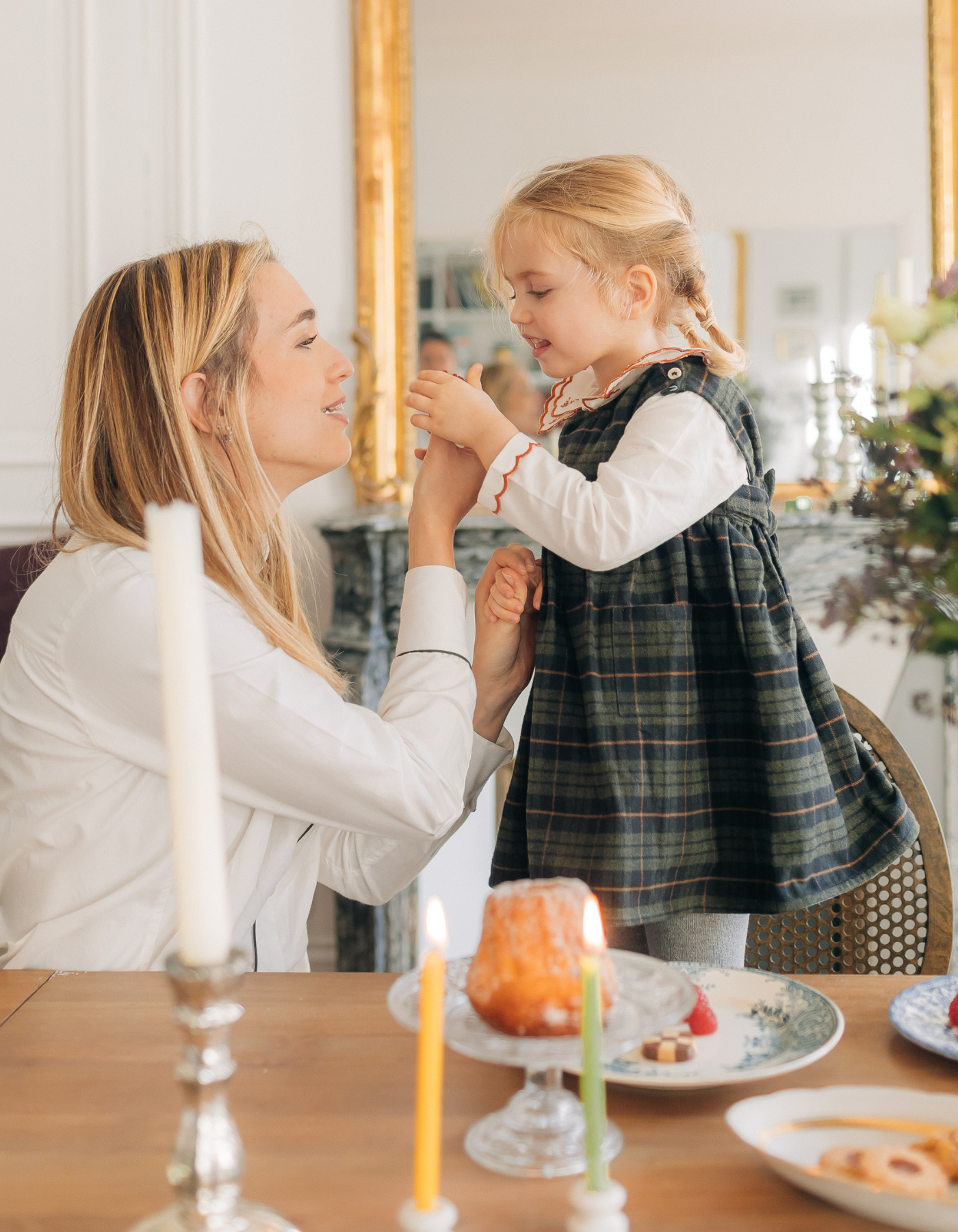 Robe LUTÈCE - Tartan Bleu Marine