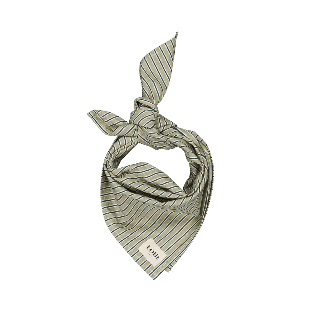 Foulard Alfred - Rayures menthe