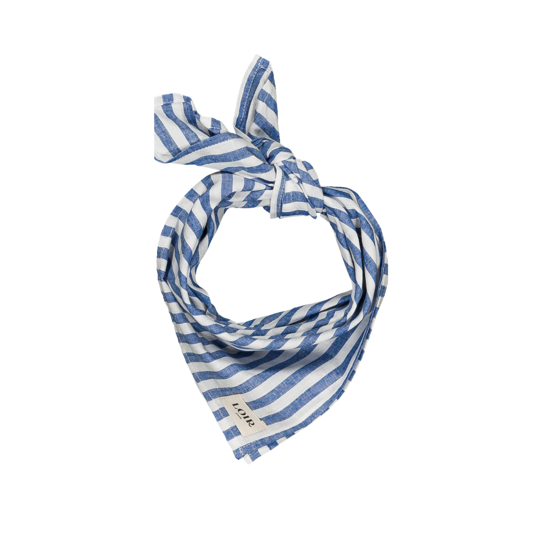 Foulard Alfred - Rayures bleues