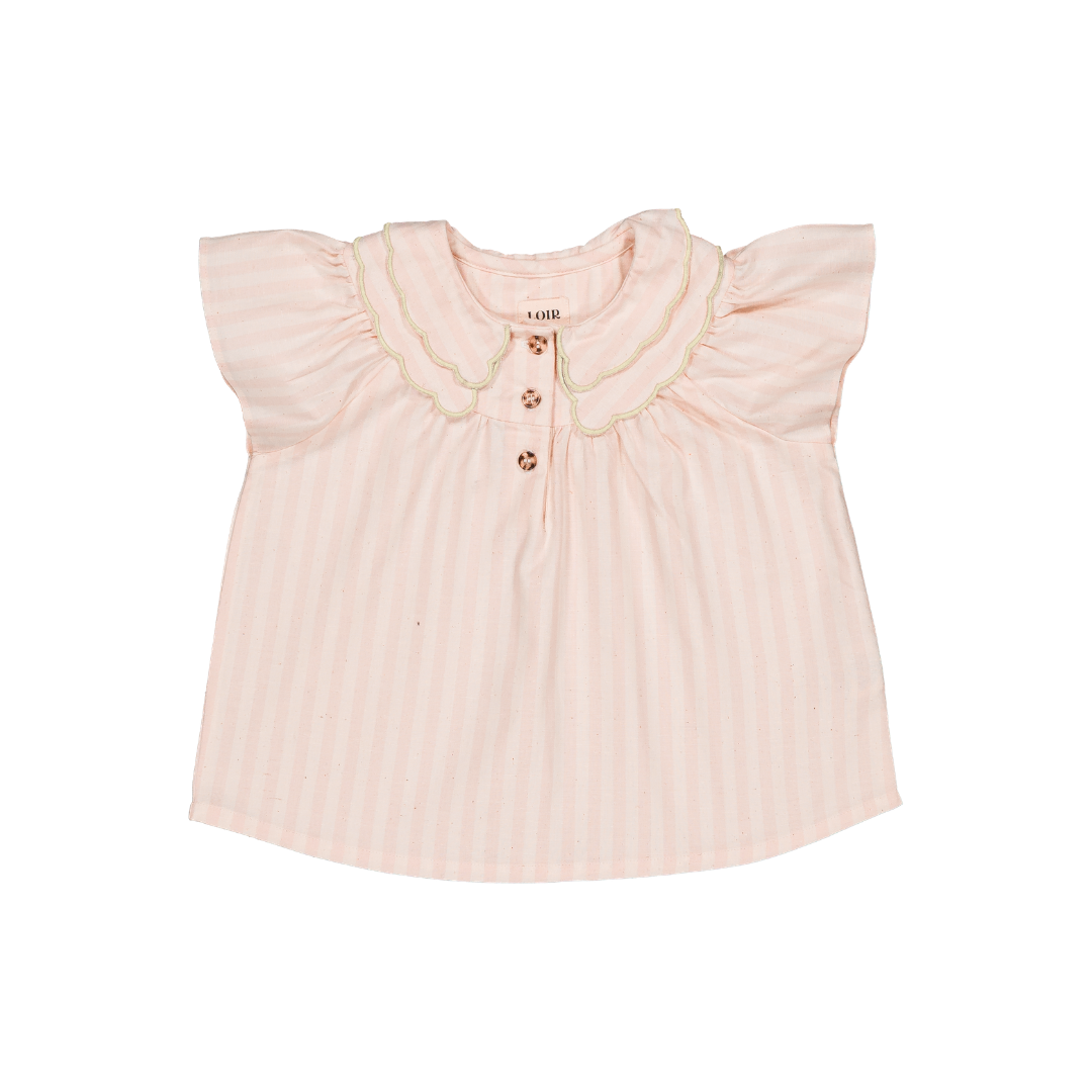 Blouse Carmen - Rayures roses