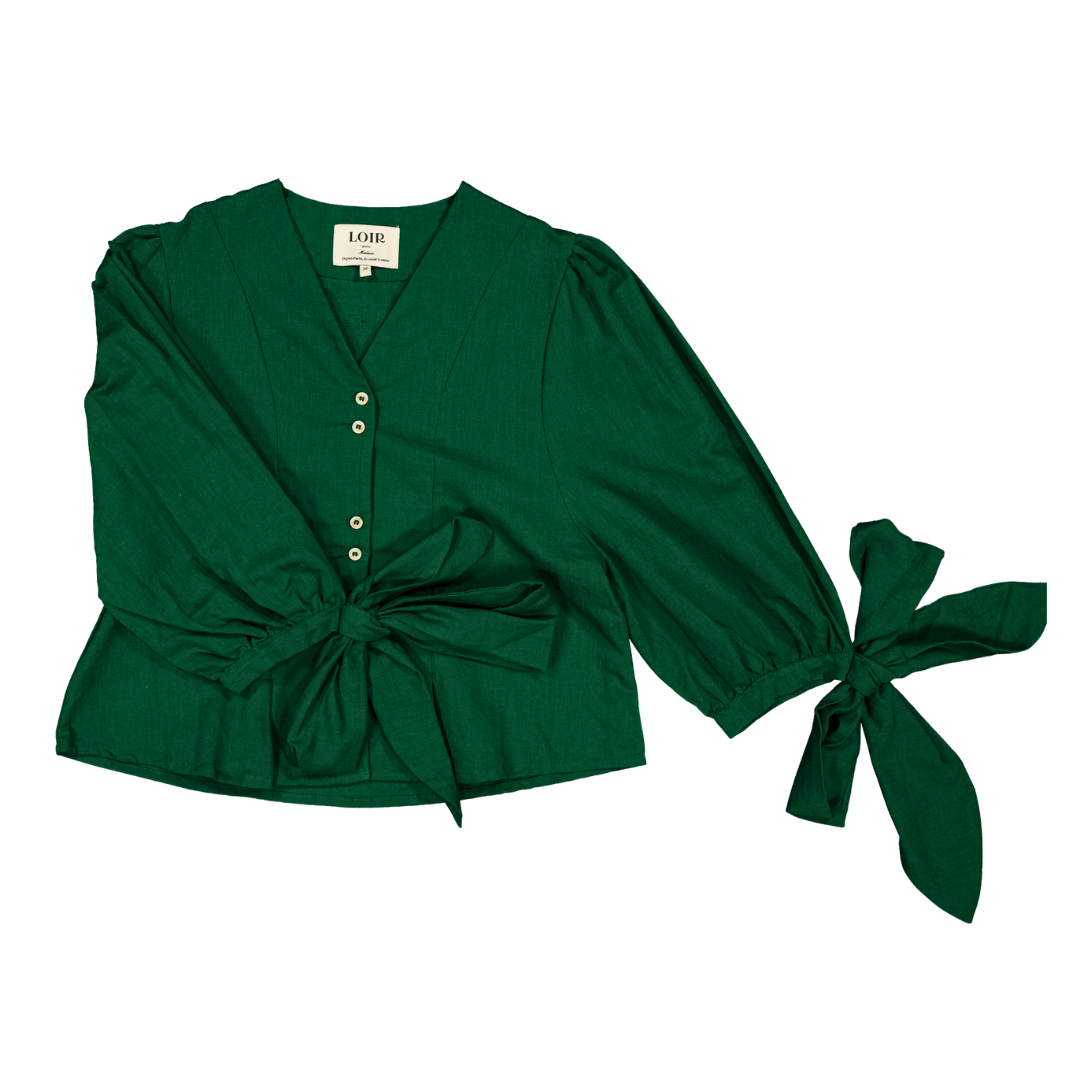 Chemise flor - Madame - Lin vert
